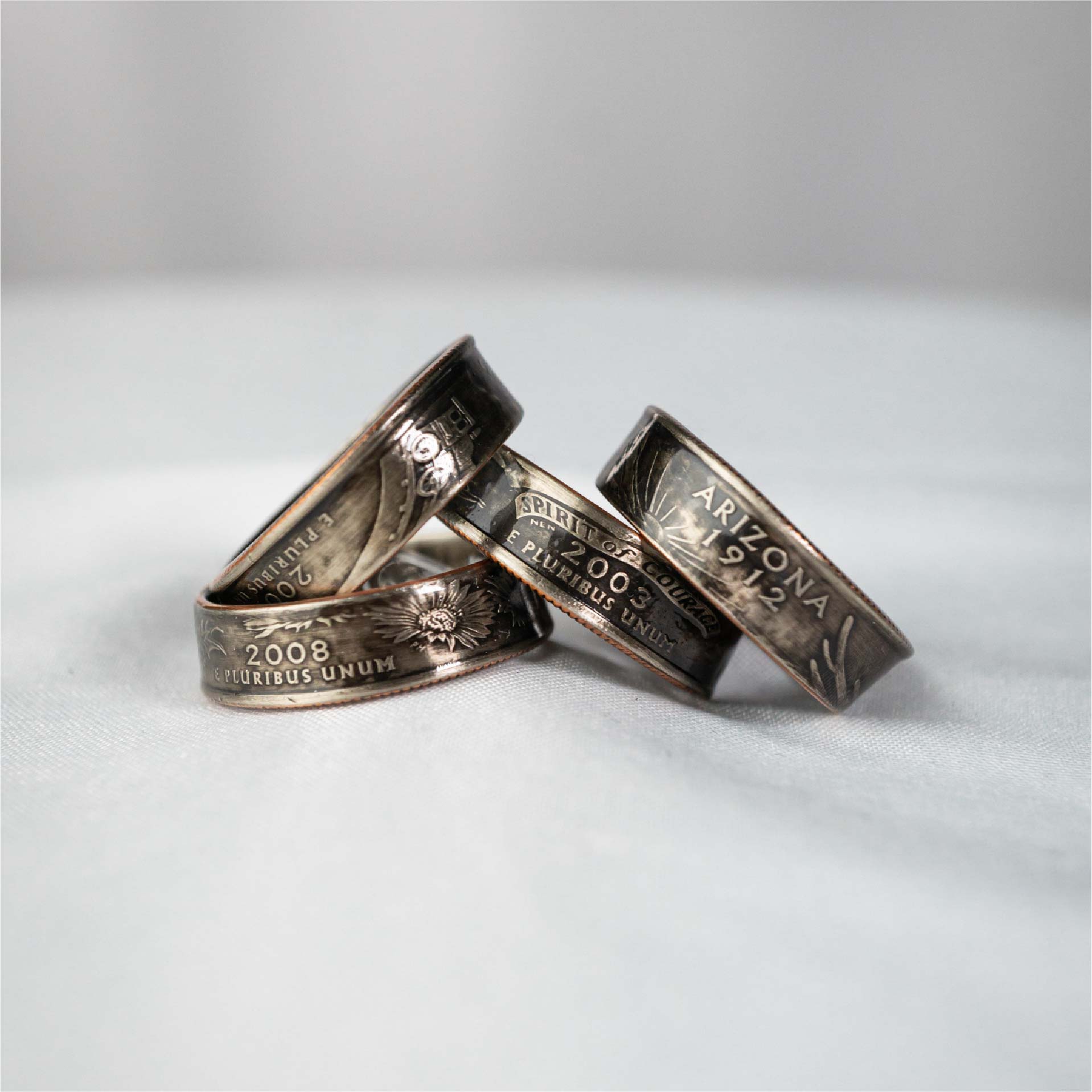 Quarter Coin Rings
